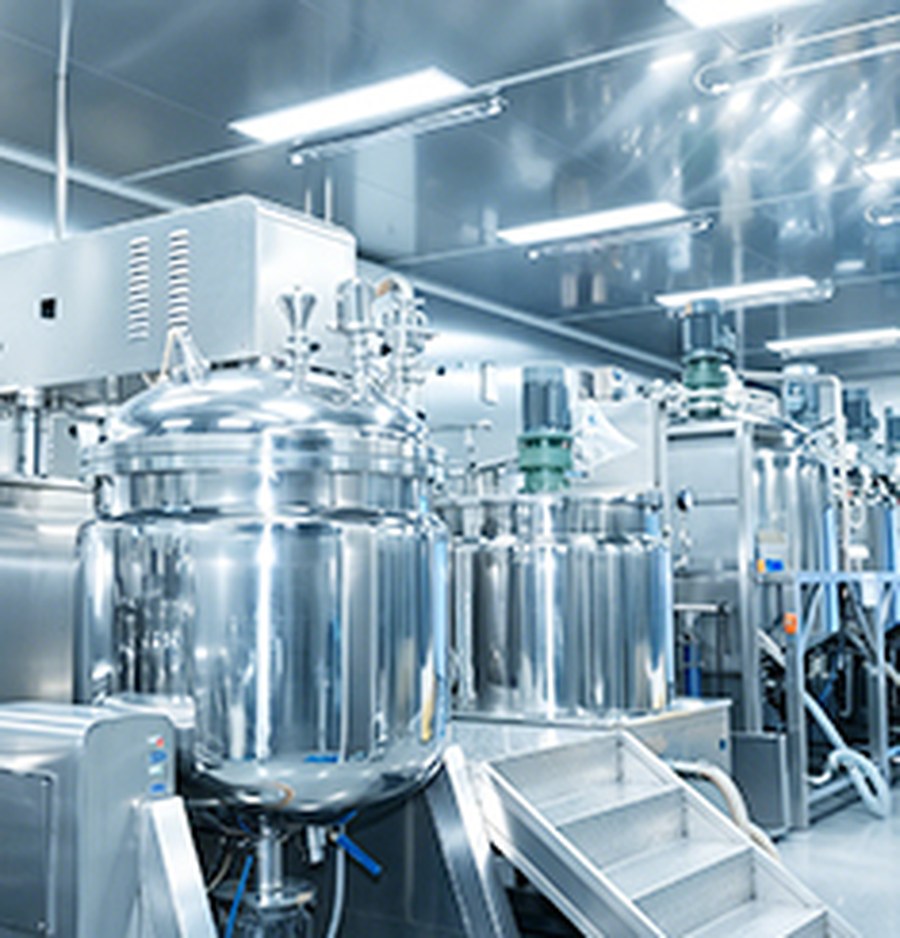 EyeOEM Class 100,000 GMPC cleanroom emulsifying tanks, on site
